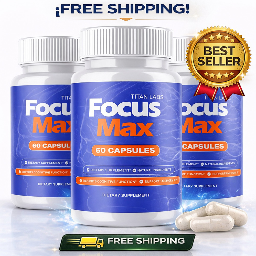 Titan Labs Focus Max 180 Capsules 3 Pack Brain Memory & Focus Support